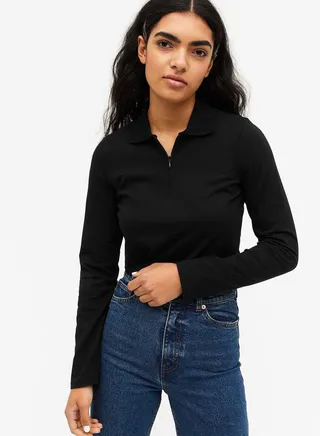 Polo Neck Top