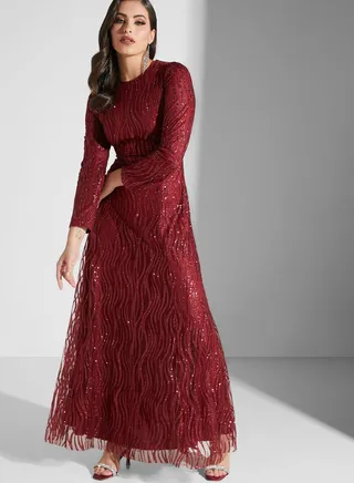 Zena Louay Shimmer A-Line Dress