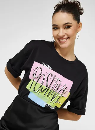 Embellished Graphic Detail T-Shirt