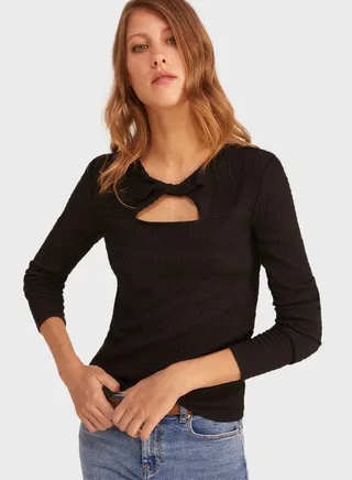 Cut Out Detail T-Shirt