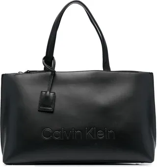 Debossed-Logo Tote Bag