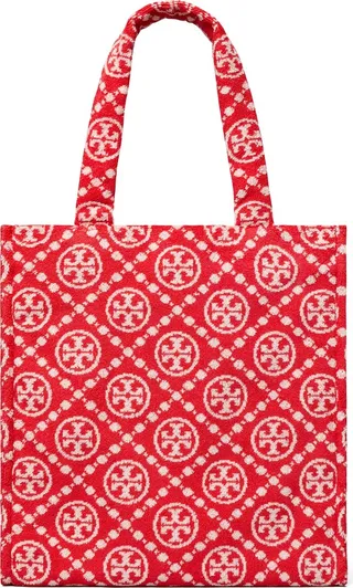 T Monogram Terry Cloth Tote
