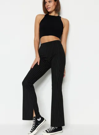 Striped Flared Pants