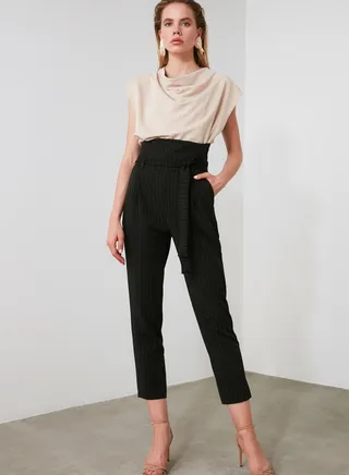 Striped High Waist Pants