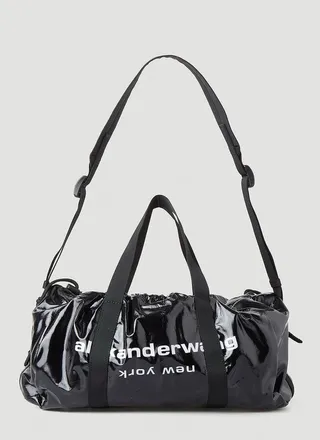 Alexander Wang Logo Printed Drawstring Shoulder Bag