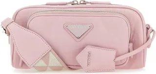 Prada Logo Plaque Zipped Shoulder Bag