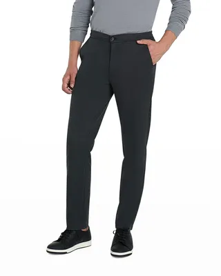 Men's Elastic-Back Knit Pants