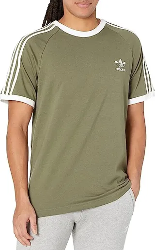 adidas Originals 3-Stripes Tee (Olive Strata) Men's T Shirt