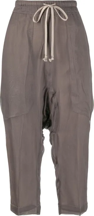 Drop-Crotch Cropped Trousers