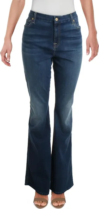 Kimmie Womens Medium Wash High Rise Bootcut Jeans