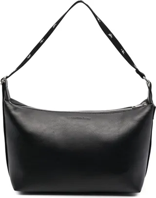 Embossed-Logo Shoulder Bag