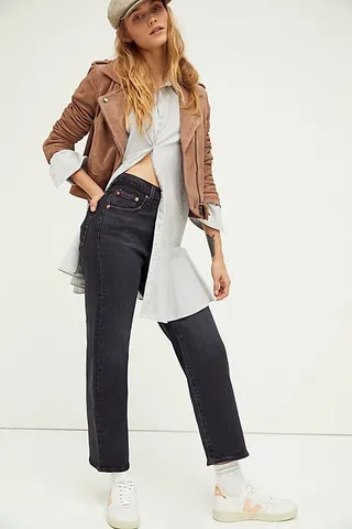 Levi's Ribcage Straight Ankle Jeans by Levi's at Free People
