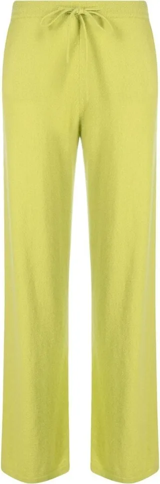 Wide-Leg Knitted Cashmere Track Pants