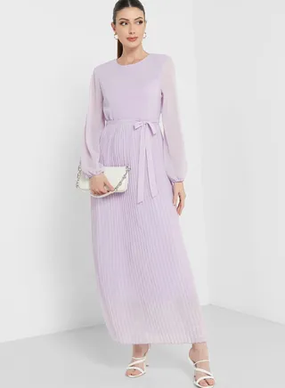 Round Neck Flare Dress