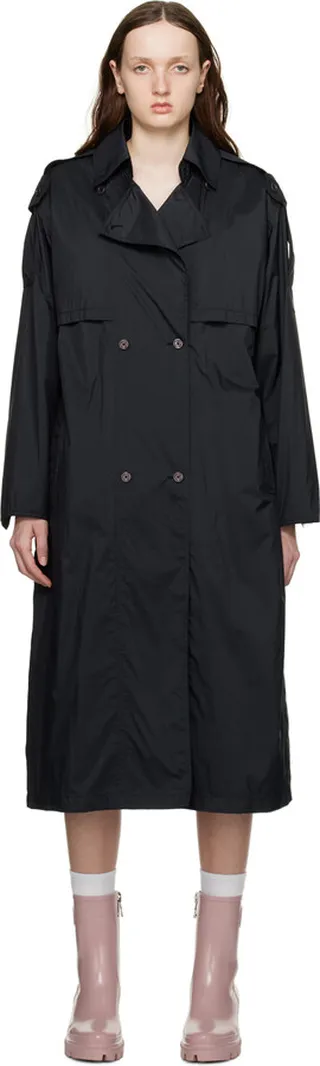 Moncler Black Deva Trench Coat