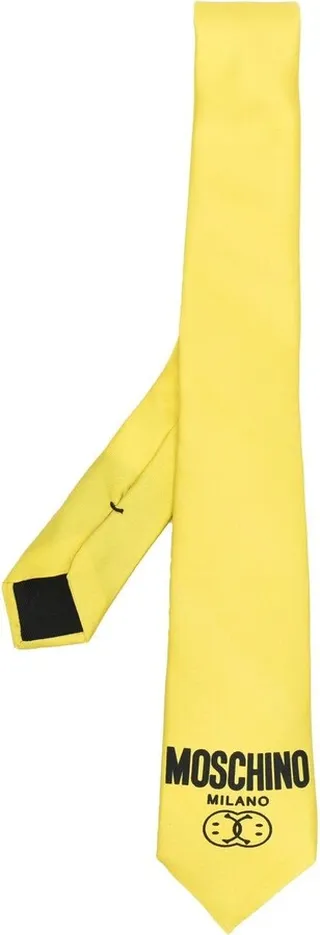 Silk Logo-Print Tie