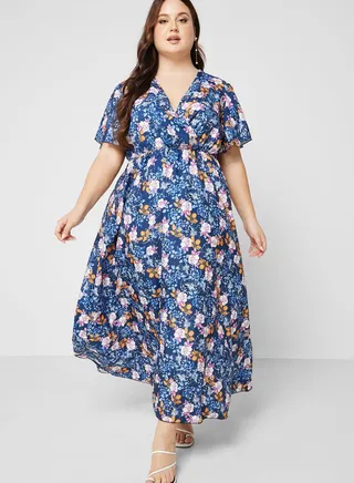 Printed Fit & Flare Dress
