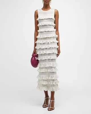 Wonderland Frill Midi Dress