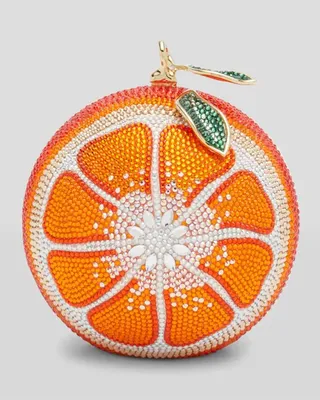 Sphere Tangerine Crystal Minaudiere