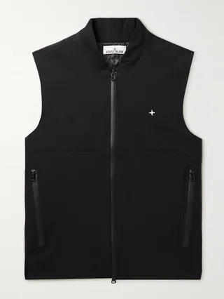 Logo-Embroidered Shell Gilet