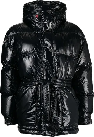 Oversize belted parka