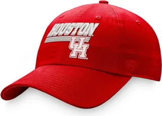 Men's Top of the World Red Houston Cougars Slice Adjustable Hat