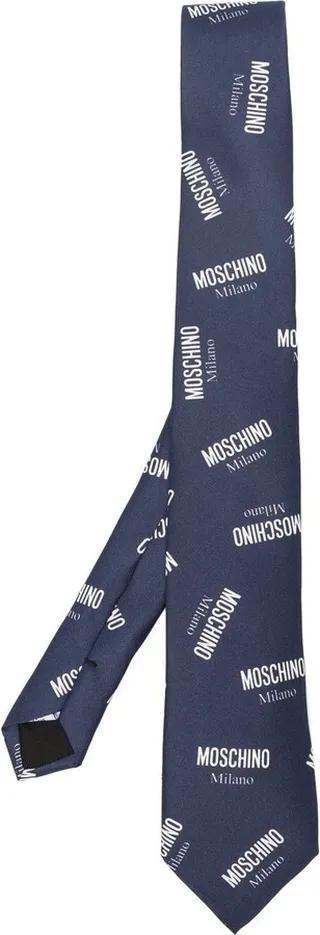 Silk Logo-Print Tie