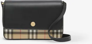 Burberry Vintage Check and Leather Mini Note Bag
