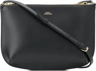 A.p.c. Woman's Sarah Black Leather Crossbody Bag
