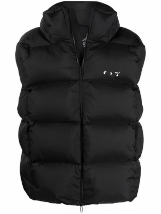 Down-Feather Logo-Print Gilet