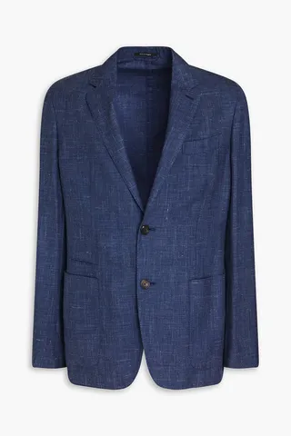 Slub cashmere-blend twill blazer