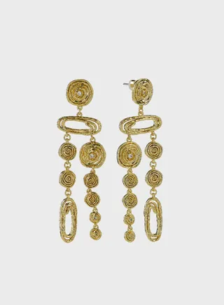 Molten Disc Drop Earrings