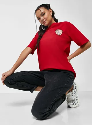 Oversized Tee With Drop Shoulder