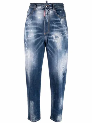 Distressed-Effect Denim Jeans