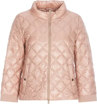 Herno Mock-Neck Quilted Bomber Jacket
