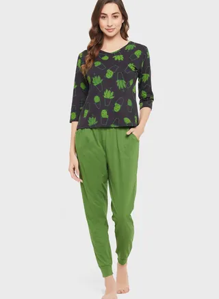 Printed Top & Pyjama Set