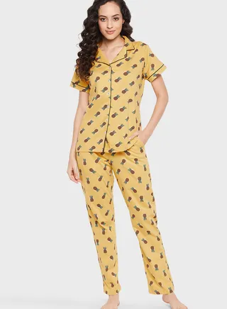 Printed Shirts & Pyjama Set