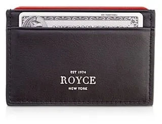 Royce New York Leather Rfid-Blocking Executive Slim Credit Card Case