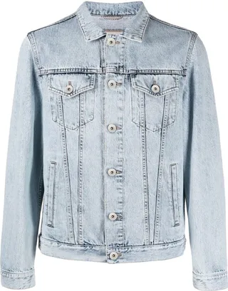 Button-Fastening Denim Jacket