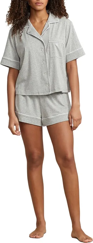 Cotton Blend Short Pajamas