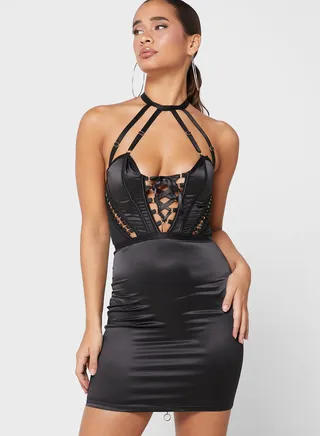 Halter Neck Strappy Dress