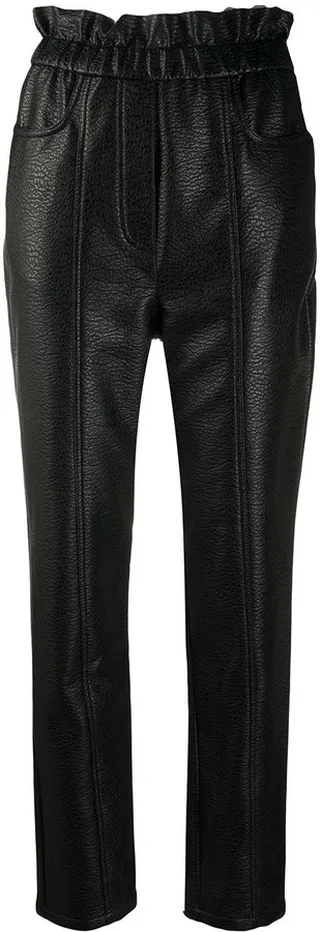 Faux-Leather Slim Trousers