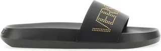 Versace Logo Detailed Slip-On Slippers