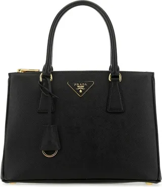 Prada Logo Plaque Tote Bag