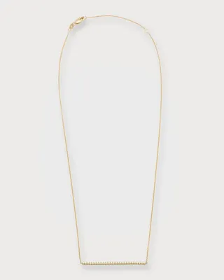 18k Gold Diamond Bar Necklace