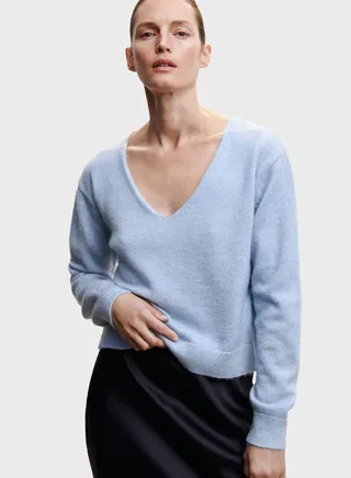 V-Neck Knitted Sweater