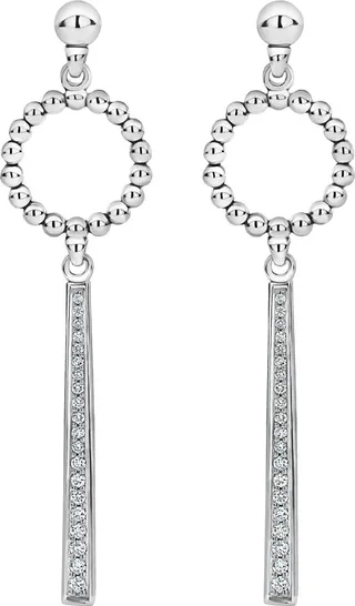 Enso Diamond Linear Drop Earrings