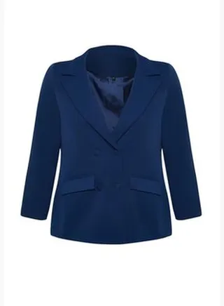 Indigo Woven Plus Size Jacket