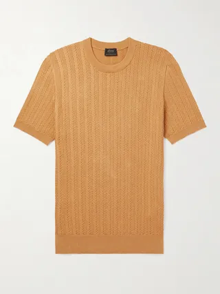 Herringbone Cotton T-Shirt