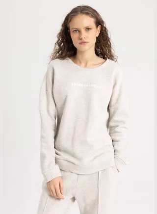 Woman Homewear Knitted Tops Slim Fit Long Sleeve
